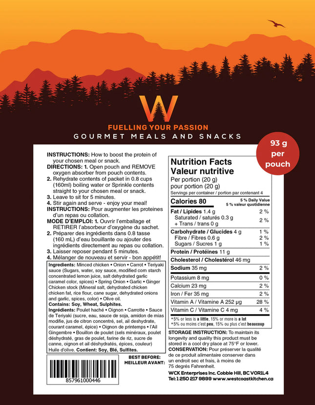 West Coast Kitchen - Protein Booster - Chicken Teriyaki