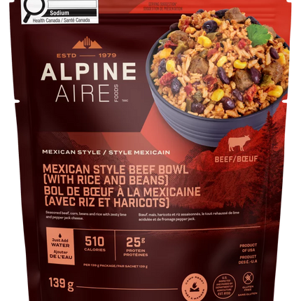 AlpineAire Mexican Style Beef Bowl (with Rice and Beans)