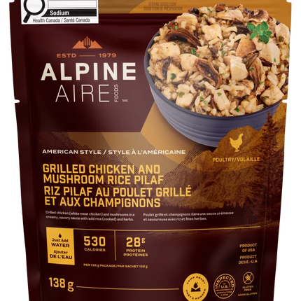 AlpineAire Grilled Chicken and Mushroom Rice Pilaf