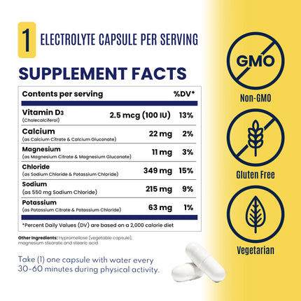 SaltStick Electrolyte Capsules 100 Count