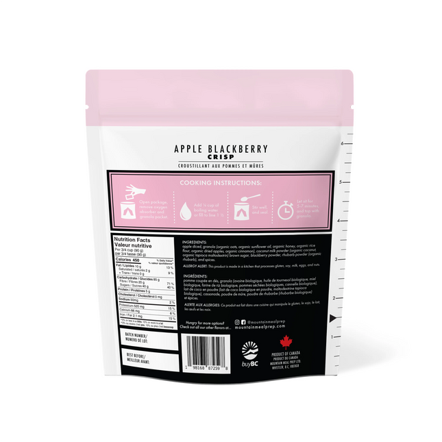 Mountain Meal Prep - Apple Blackberry Crisp