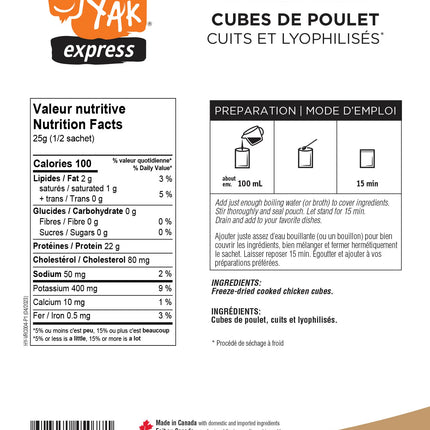Happy Yak - Freeze-Dried Cooked Chicken Cubes