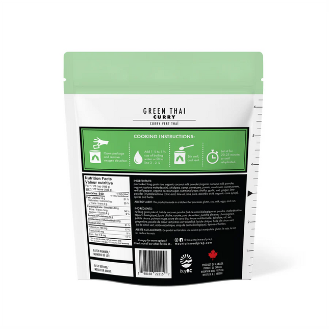 Mountain Meal Prep - Green Thai Curry