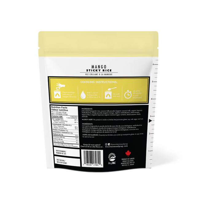 Mountain Meal Prep - Mango Sticky Rice