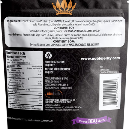 Noble Jerky - Vegan Jerky - Sweet BBQ