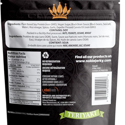 Noble Jerky - Vegan Jerky - Teriyaki