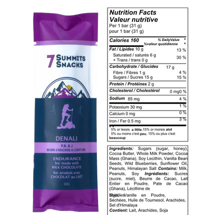 7 Summits Snacks - Denali Milk Chocolate - Energy Bar