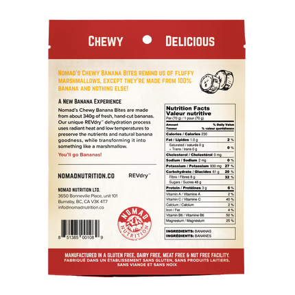 Nomad Nutrition - Chewy Banana Bites