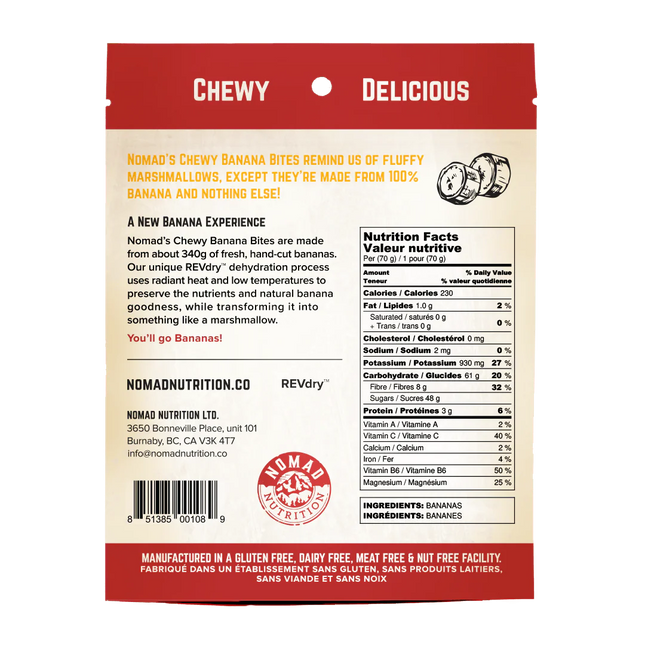 Nomad Nutrition - Chewy Banana Bites
