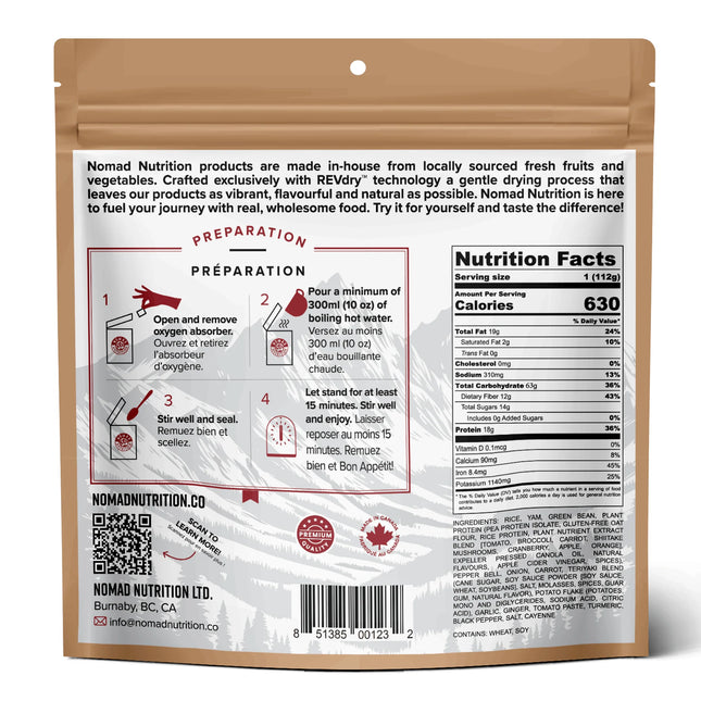 Nomad Nutrition - Chick'n Teriyaki Bowl