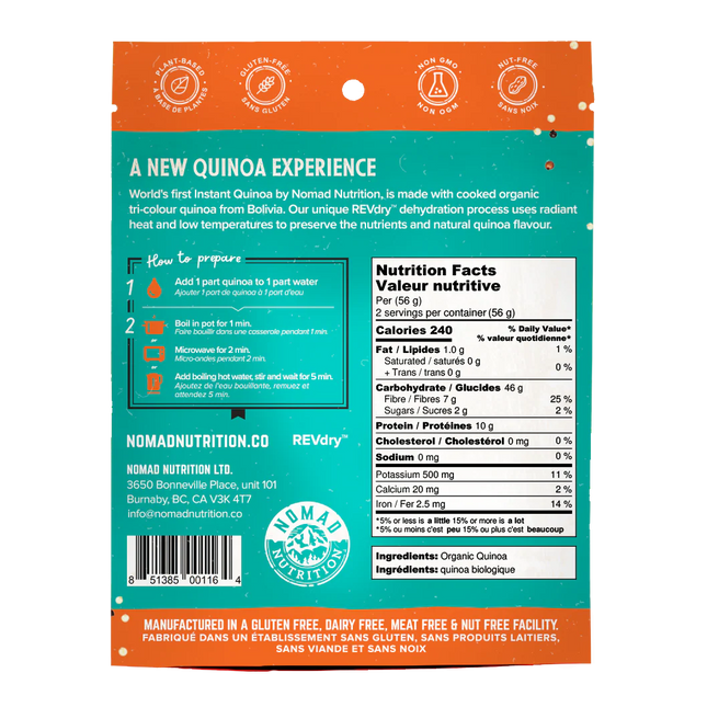 Nomad Nutrition - Original Instant Quinoa