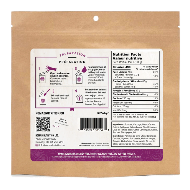 Nomad Nutrition - Ukrainian Borscht